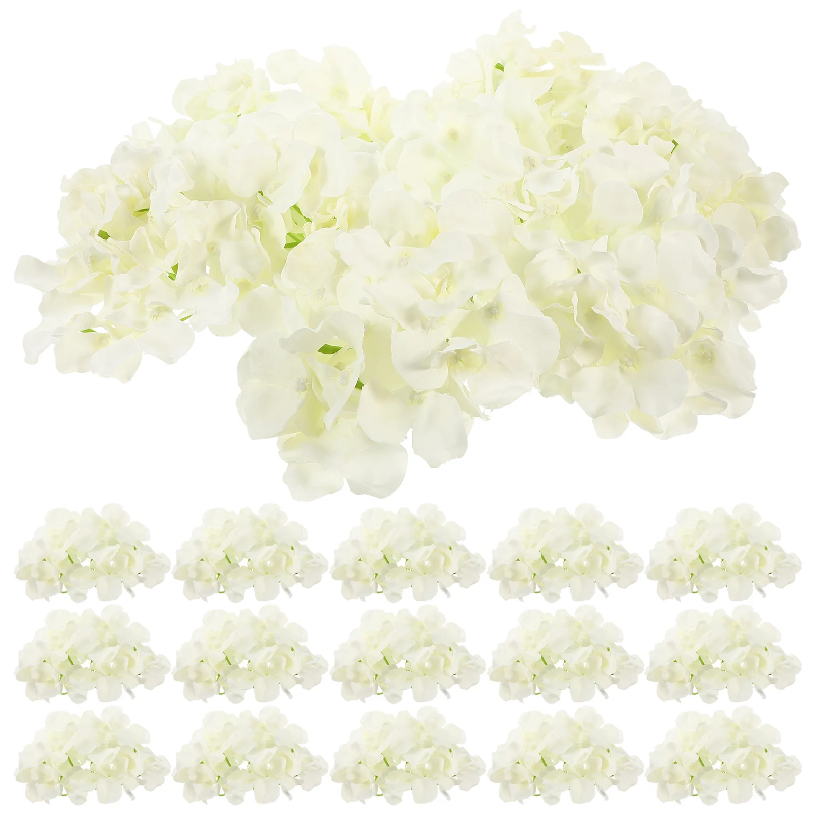 

Heads Flower Artificial Silk Flowers Fake Hydrangea Rose Accessories Scatter Table Wedding Decorations Hair Bulk Faux White