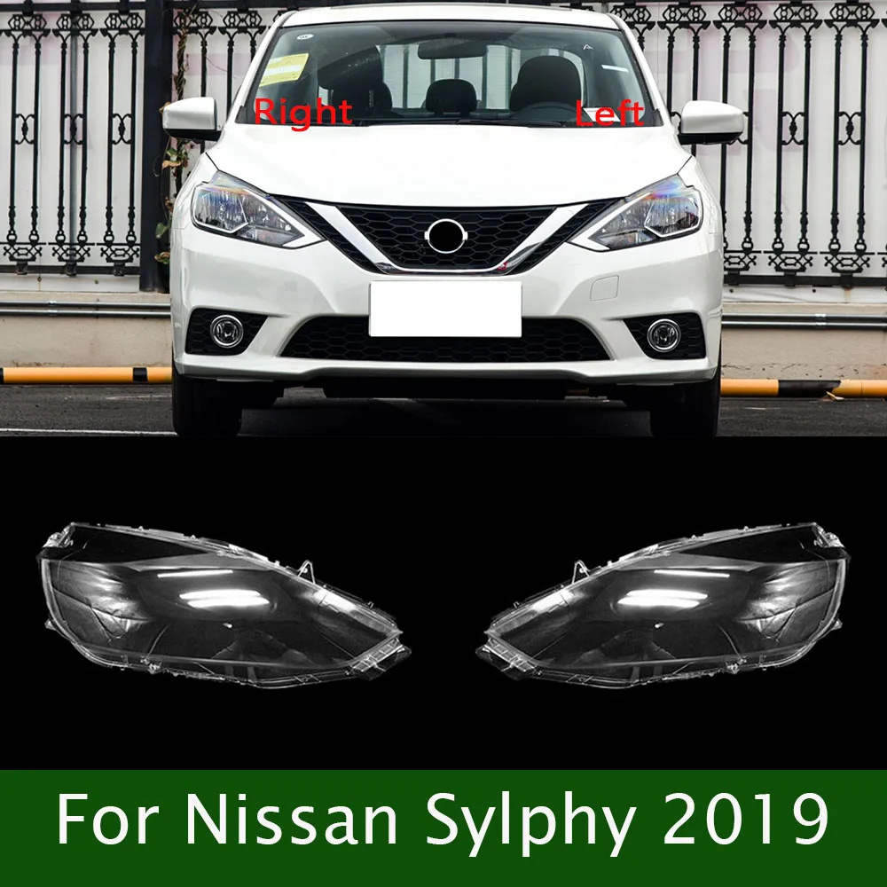 For Nissan Sylphy 2019 Headlamp Transparent Cover Lamp Shade Headlight Shell Lens Replace Original Lampshade Plexiglass