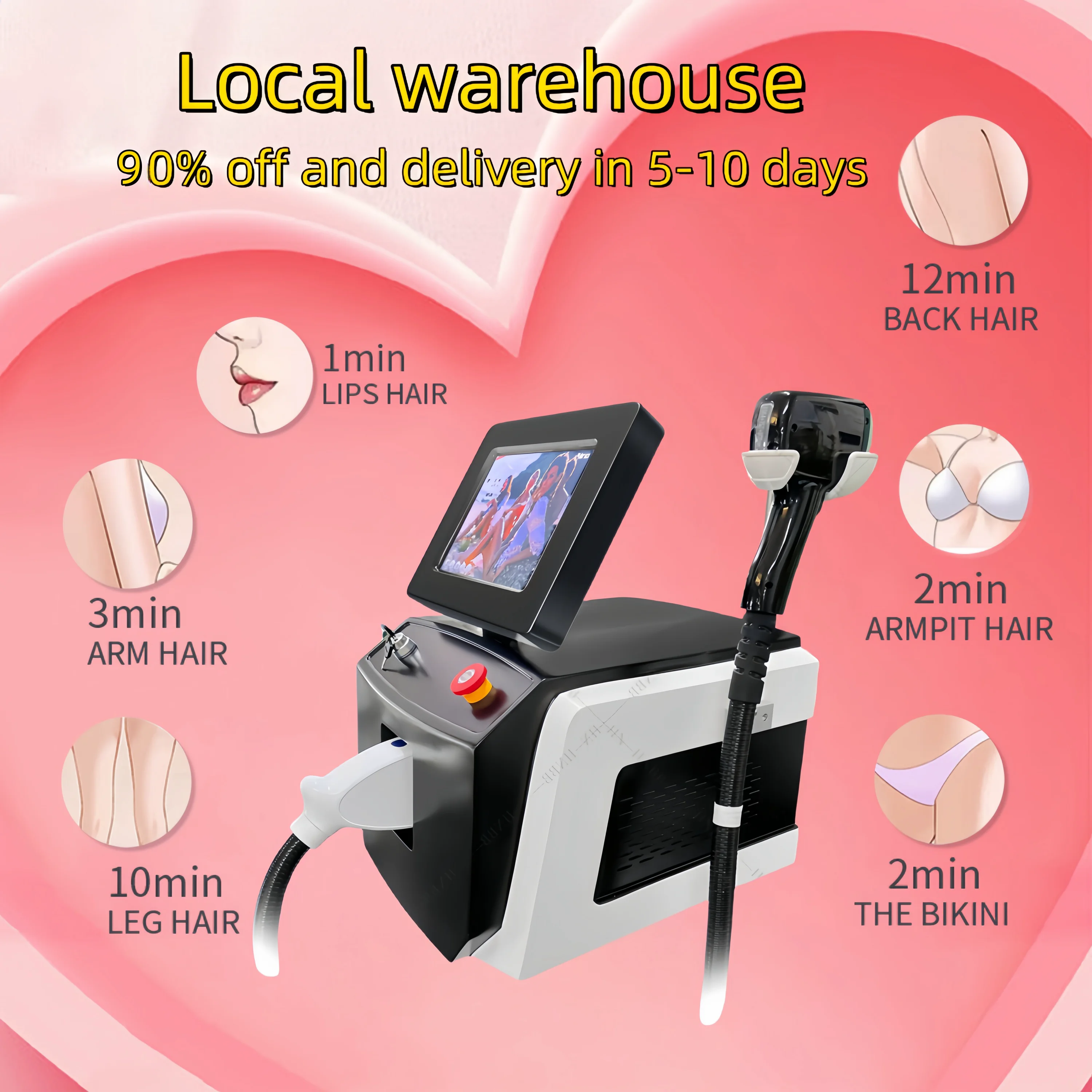 2024 Суперэффективный профессиональный безболезненный диодный лазер 808 нм