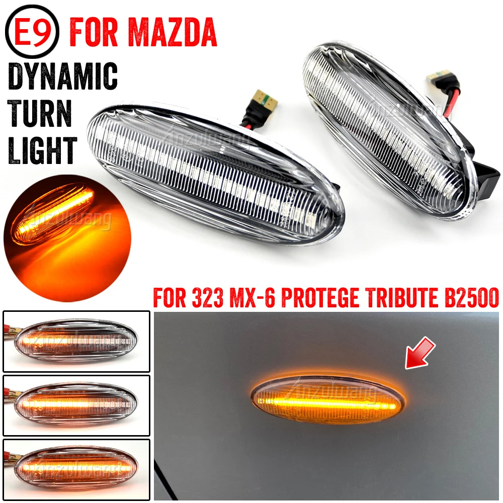 Yan Marker dönüş sinyal ışıkları MAZDA 323 626 için MPV PREMACY MX-6 Tribute LED dinamik sıralı flaşör
