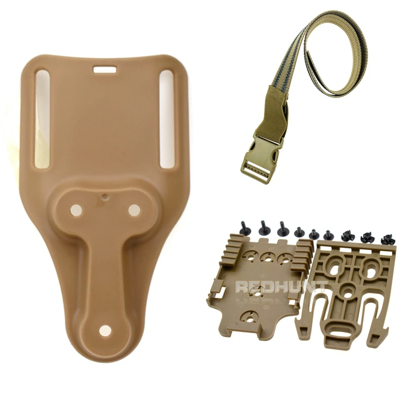 Тактическая кобура со спущенными штанинами QLS 19 22 Средний-низкий пояс с петлей