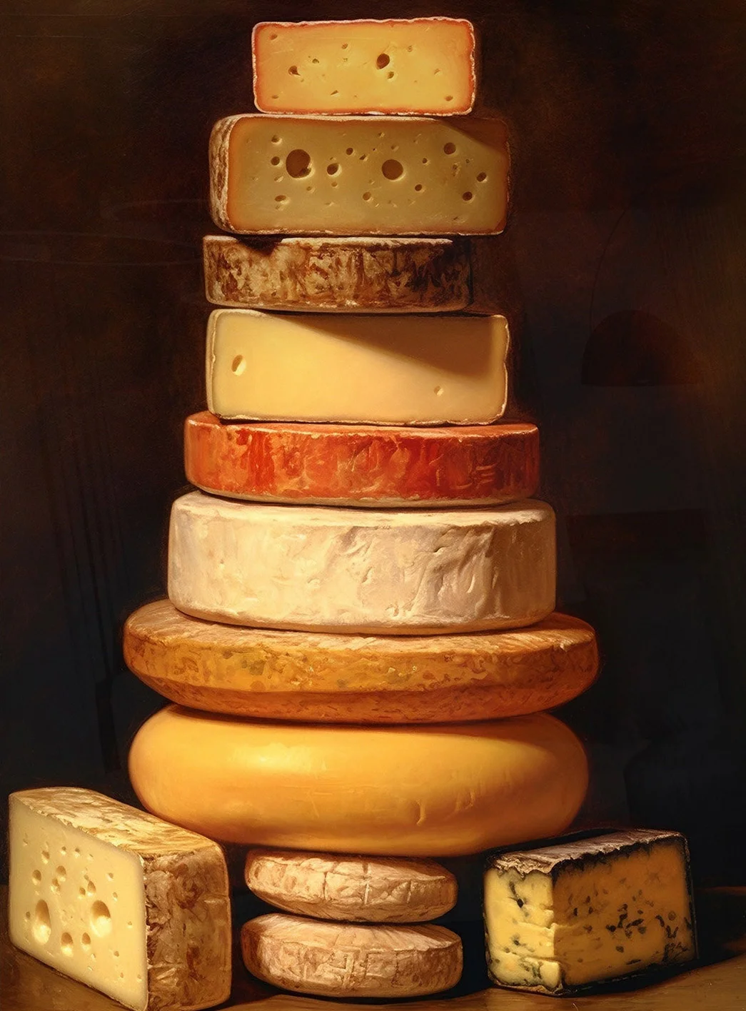 

Печать на холсте "Натюрморт с хлебом и сыром"