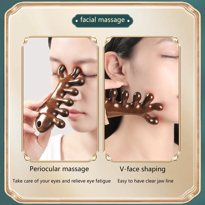 Массажная Расческа форма золотой рыбки из сандалового дерева расческа для лица