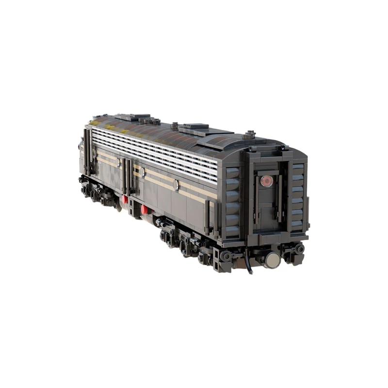 Фото Конструктор MOC 1:48: Моторизованный дизельный локомотив E8, ретро-поезд, пассажирский железнодорожный состав, кирпичики для сборки, подарок для взрослых №3