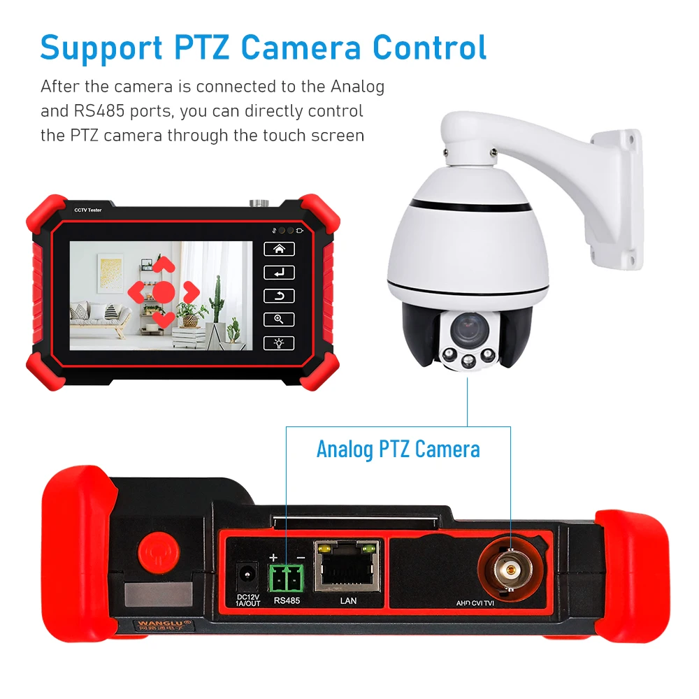 IP-камера 4 _ дюймовый тестер системы скрытого видеонаблюдения Mini Monitor 8K H.265