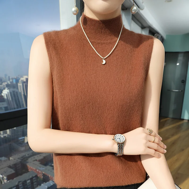 100% норковый кашемировый свитер осень-зима новинка Женский пуловер с воротником