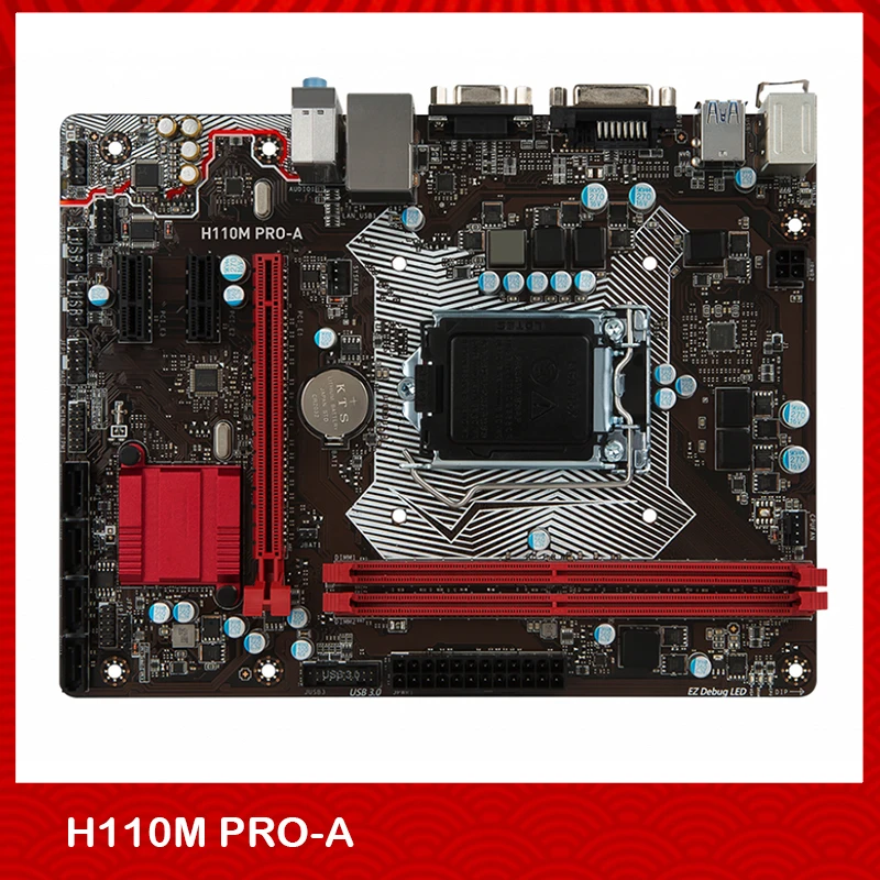

Оригинальная десктопная материнская плата для Msi H110M PRO-A LGA1151 DDR4 32 Гб SATA3 PCI-E3.0 USB3.1 Gen1 Micro ATX полностью протестирована