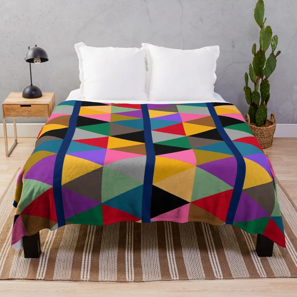

Geometric Bright Multi Colour PatternThrow Blanket throw blanket for sofa thin