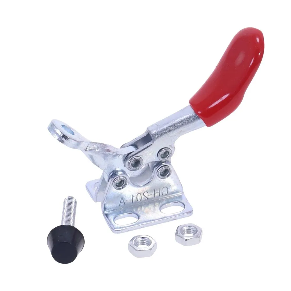 

4pcs GH201A Horizontal Vertical Toggle Clamp 27KG Quick-Release Tool Horizontal Clamps Hand Heavy Duty Tooling Accessories