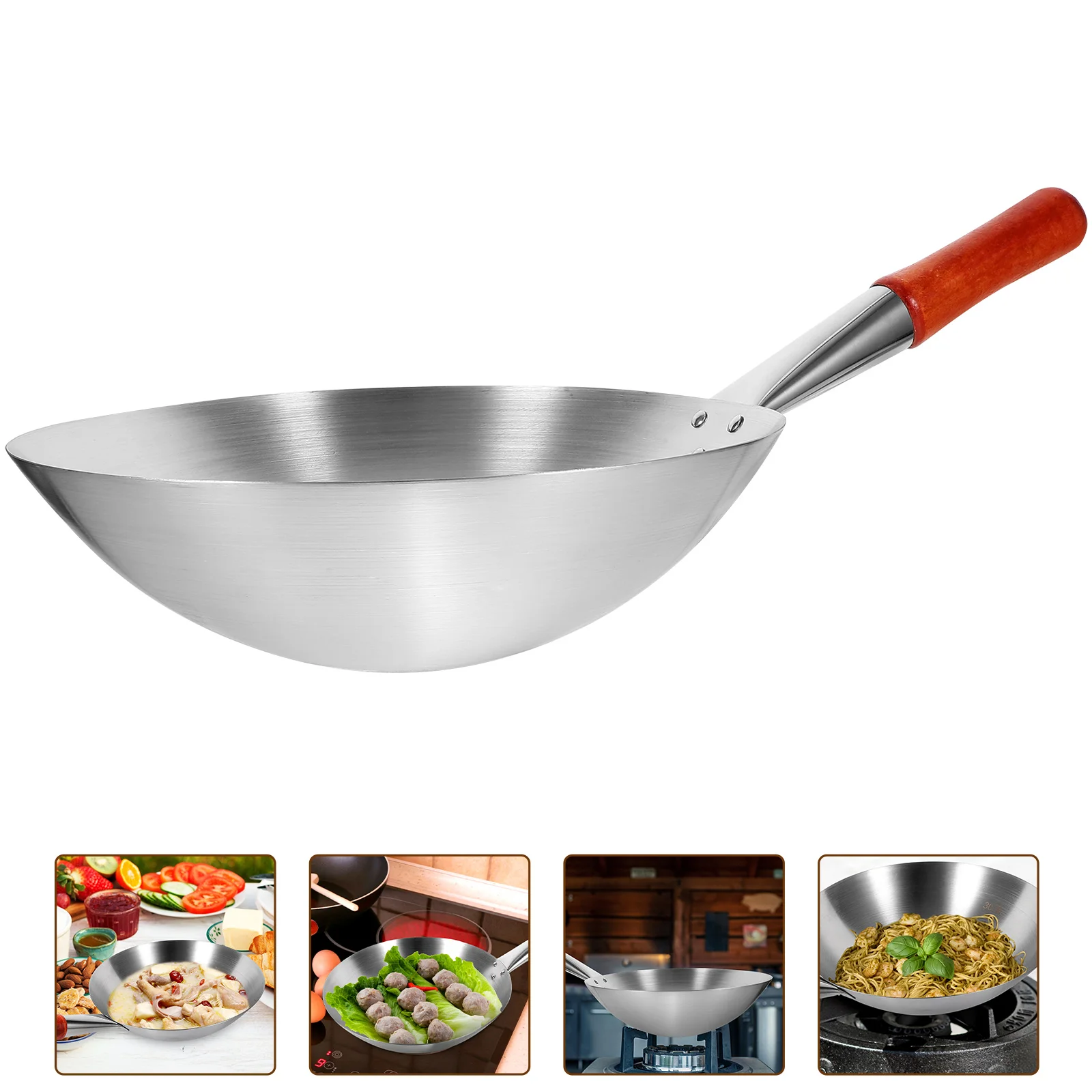 

Single Handle Wok Kitchen Supply Durable Cooking Outdoor Electric Griddle Household Non-stick Pot Pans Lids Home Practical