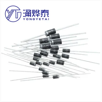 

YYT 100PCS Commonly used diode component package, 8 types 1N4148 1N4007 1N5819 1N5399 FR107 FR207 1N5408 1N5822