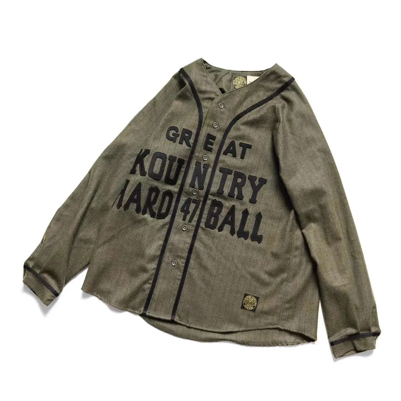 

2023 KAPITAL Japanese wool blend woven stripe letter jacket shirt jacket WY759
