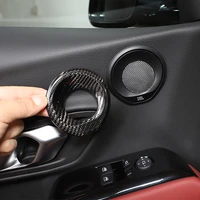 for toyota gr supra a90 2019 2022 real carbon fiber door horn decoration ring car horn cover car modification accessories