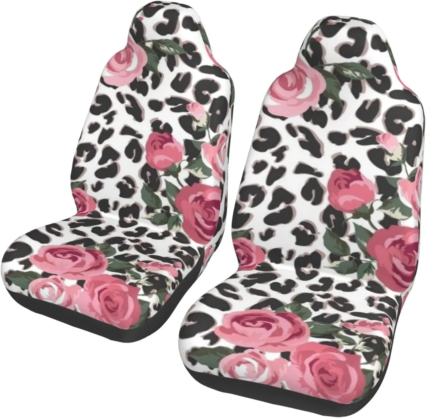 

2 шт., эластичные чехлы для автомобильных сидений, с леопардовым принтом