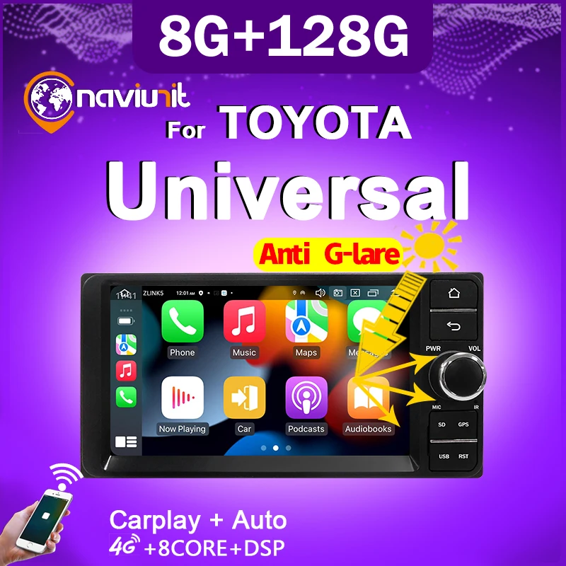 Универсальный автомобильный радиоприемник Android 11 2 din с экраном для TOYOTA RAV4 RAV 4 Camry