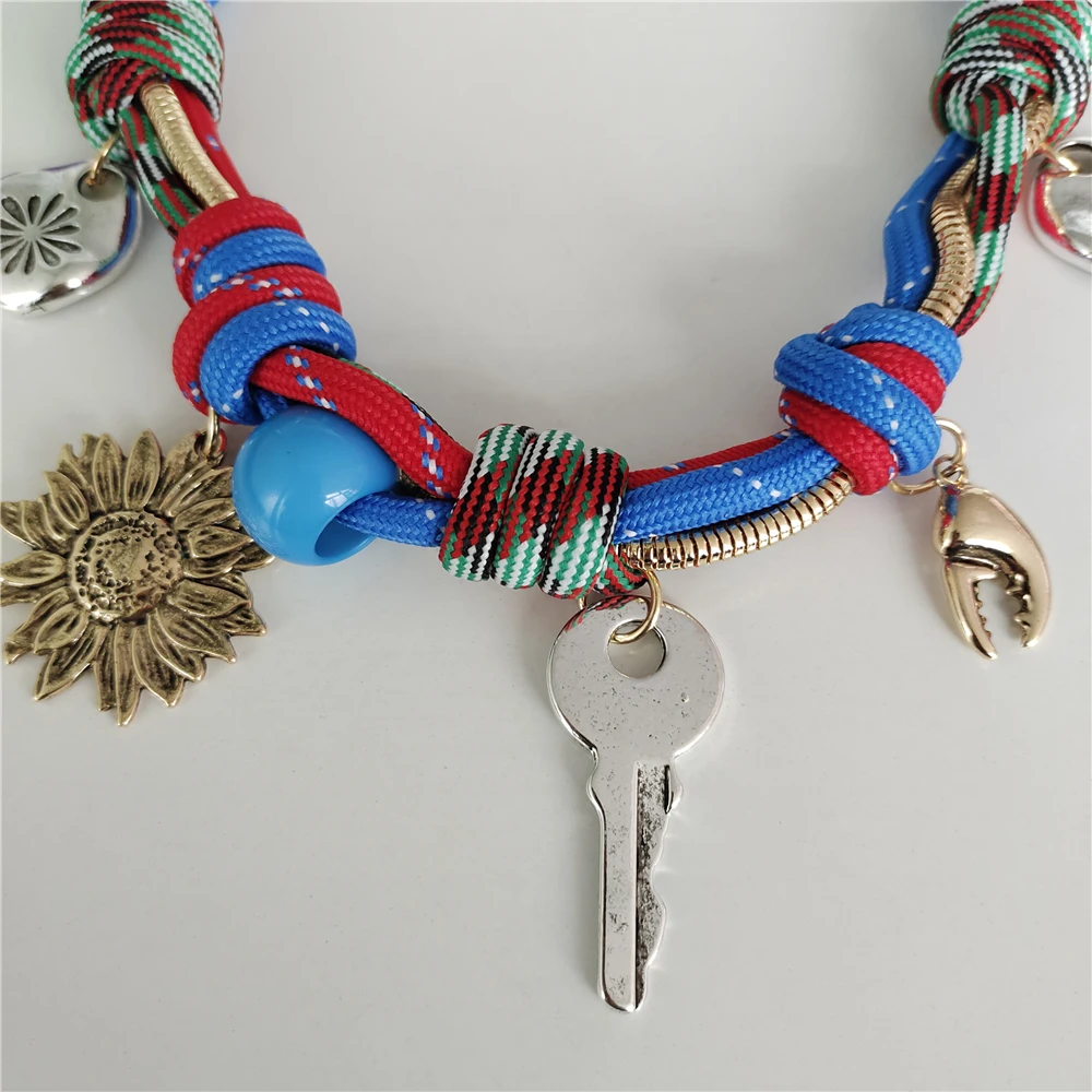 Индийское винтажное массивное ручное плетение из веревки с большим