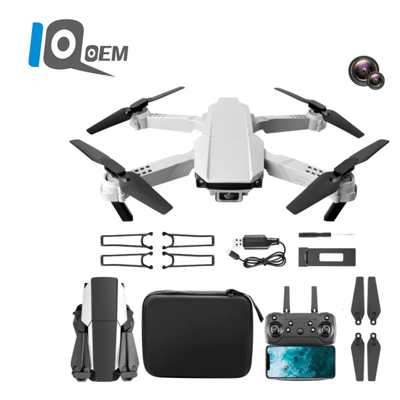 

IQOEM Drones Camera 4K S62 Four Axis Aircraft Air Pressure Fixed Height Folding Voice Operation Gravity Induction UAV