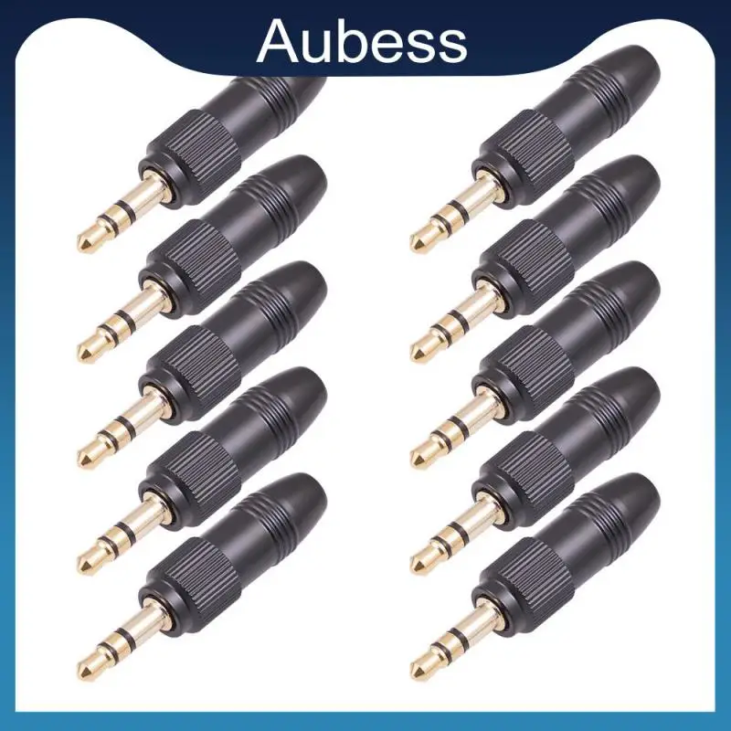

Gold-plated Audio Audio With M6 Thread Audio Adapter Antioxidant Microphone Plug Prevent Loosening Adapter Reusable Durable Plug