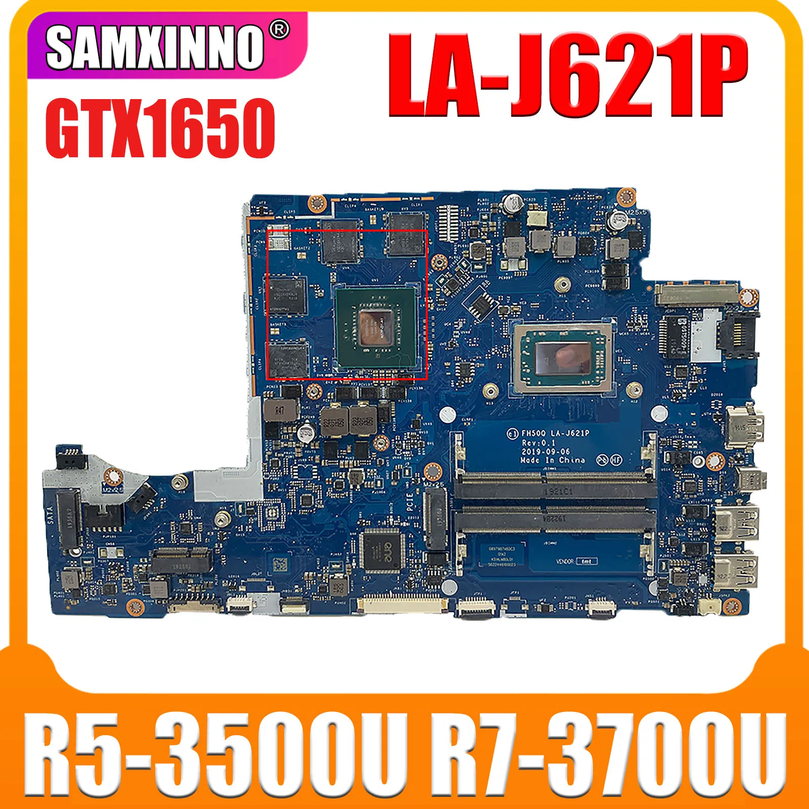 

FH50Q LA-J621P For Acer Nitro AN515-34 AN515-34G Laptop Motherboard With CPU:R5-3500U R7-3700U GPU:GTX1650-4GB DDR4 100% Tested