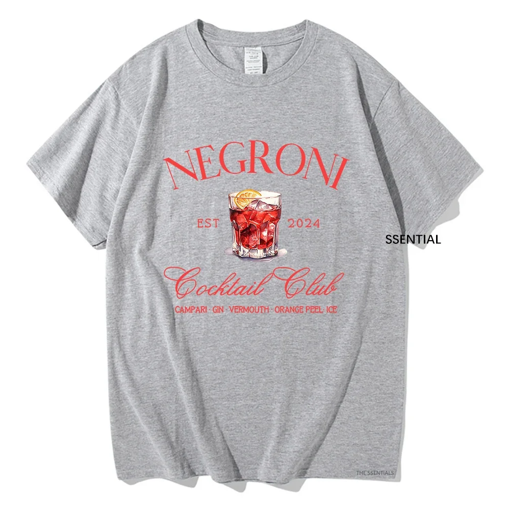 Фото Футболки Negroni для общественных клубов, модная Мужская/женская одежда, Винтажная футболка в стиле Харадзюку, уличная одежда унисекс, хлопковые топы, футболки с графическим рисунком №3