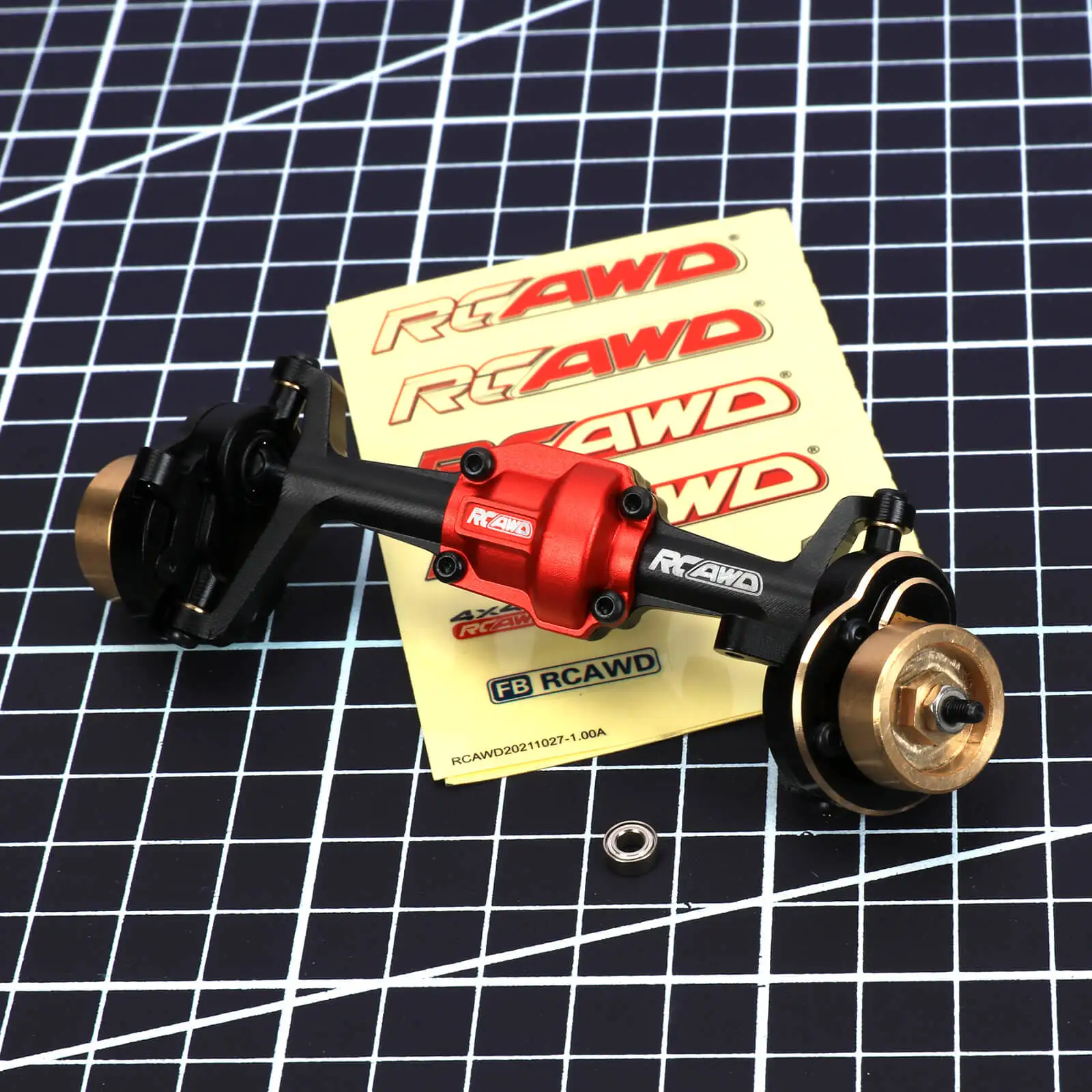 Передняя ось RCAWD из алюминиевого сплава в сборе для Hobby Plus 1/18 CR18P Rock Van & Trail Hunter