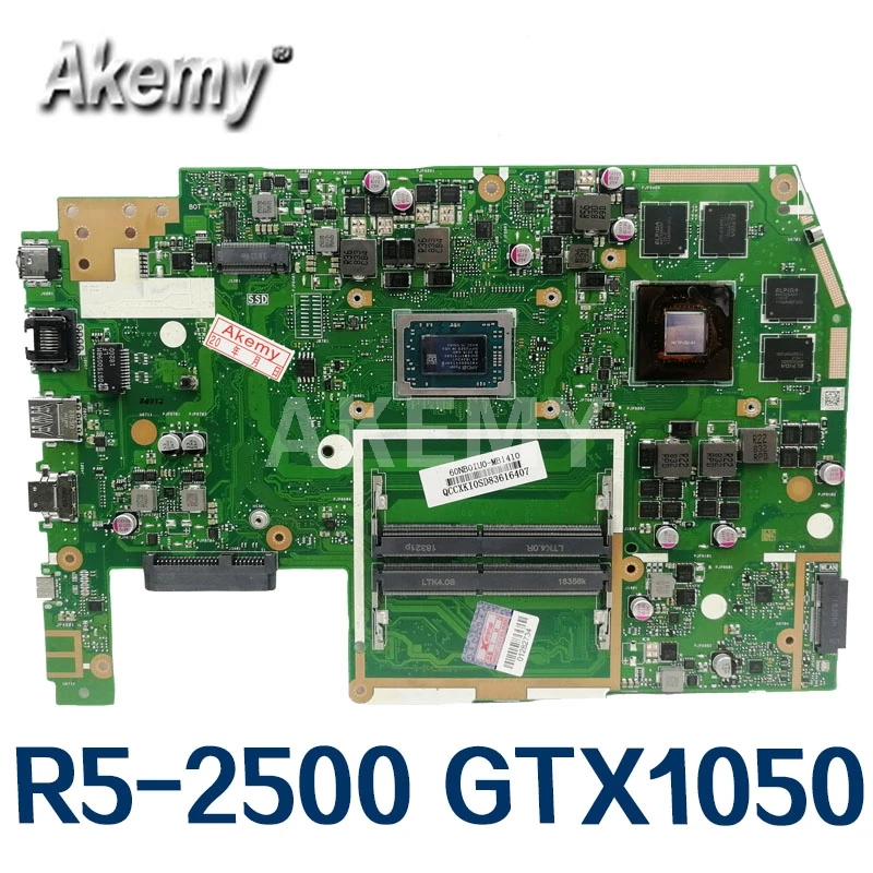 

X570ZD Motherboard For Asus TUF YX570Z YX570ZD X570Z X570ZD Laptop motherboard Mainboard R5-2500 CPU GTX1050 GPU