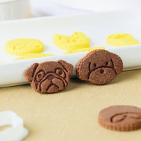 cute cartoon dog biscuit mould 3d pressable cookie cutters baking accessories cookie stamp baking accessories tools
