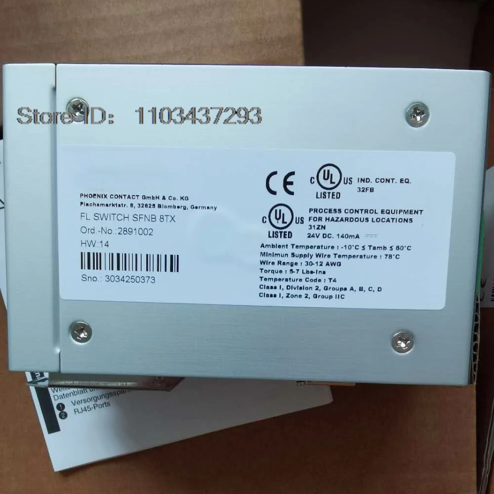 Для промышленного Ethernet-коммутатора Phoenix FL-коммутатор SFNB 8TX 2891002