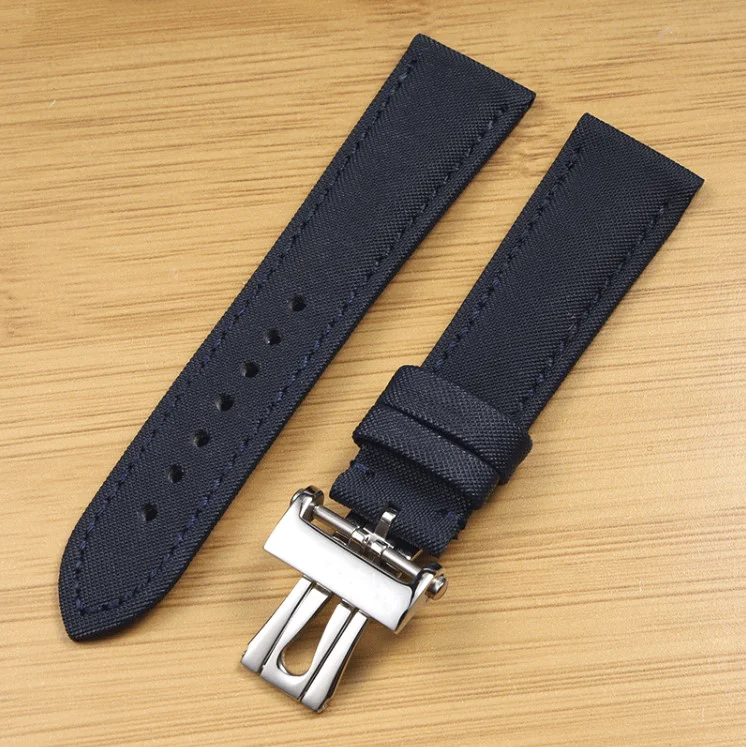 23mm Nylon Watch Strap Folding Buckle Needle Buckle Watchband For Fit Blancpain Fifty Fathoms Watch