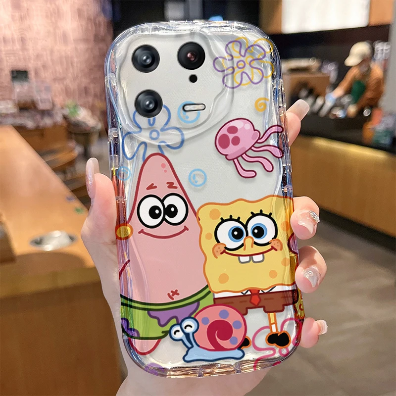 Милый S-губчатый волнистый чехол для Xiaomi Mi 14 13 12 Pro 11 Lite 11i 5G POCO X6 X5 X4 X3 NFC GT F6 F5 F4 F3 M4 M3