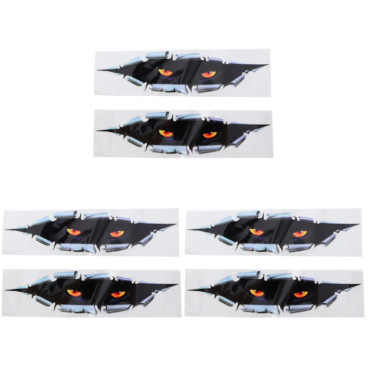 

6 PCS 3d Eyes Car Sticker Shaped Universal Chic Pvc Accessories Halloween Adornment