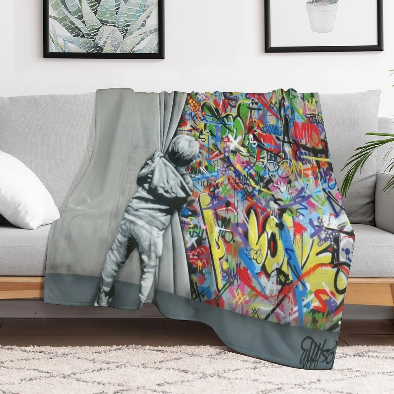 За шторкой - Martin Whatson (Wynwood Walls Edition) Одеяло Майами Мягкие одеяла для малышей Одеяла