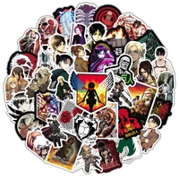 bandai cartoon anime attack on titan stickers for car laptop phone stationery decor vinyl decals waterproof sticker kids toys