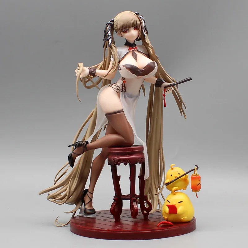 

24 см аниме «Азур Лейн» потрясающая фигурка Чонсам Gk красивая девушка корабль девочка двухмерная игрушка модель орнамент периферийные игрушки