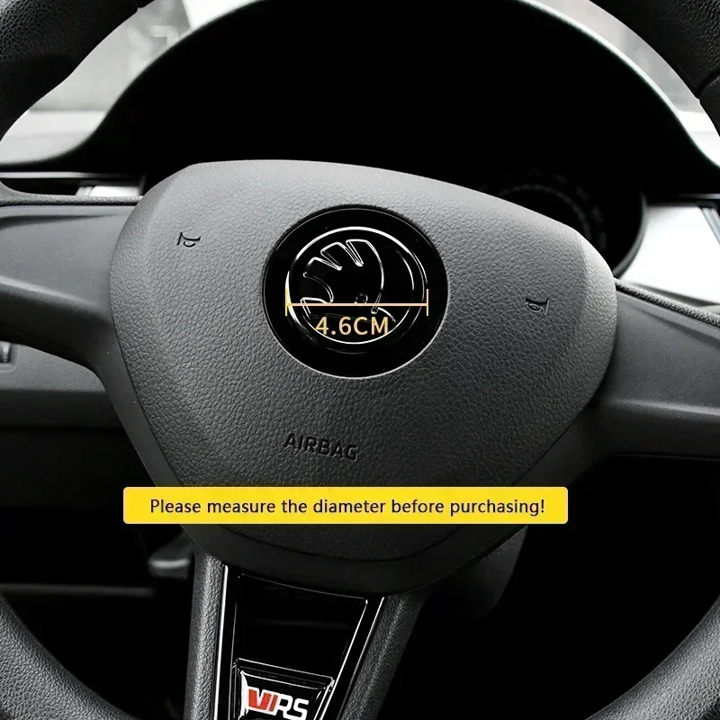 Фото Для Skoda 46 мм наклейка с логотипом автомобиля на руль Rapid Octavia Yeti Kodiaq Karoq Fabia Laura Superb VRS KAMIQ Scala Citigo №3