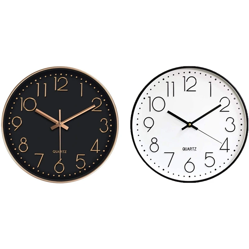 

Wall Clock Battery Operated, Silent & Large Wall Clocks For Living Room Kitchen Decor,Modern Style & Easy To Read
