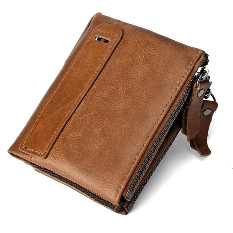 

quality Wallet men leather men Retro wallets purse short male clutch leather wallet mens money bag