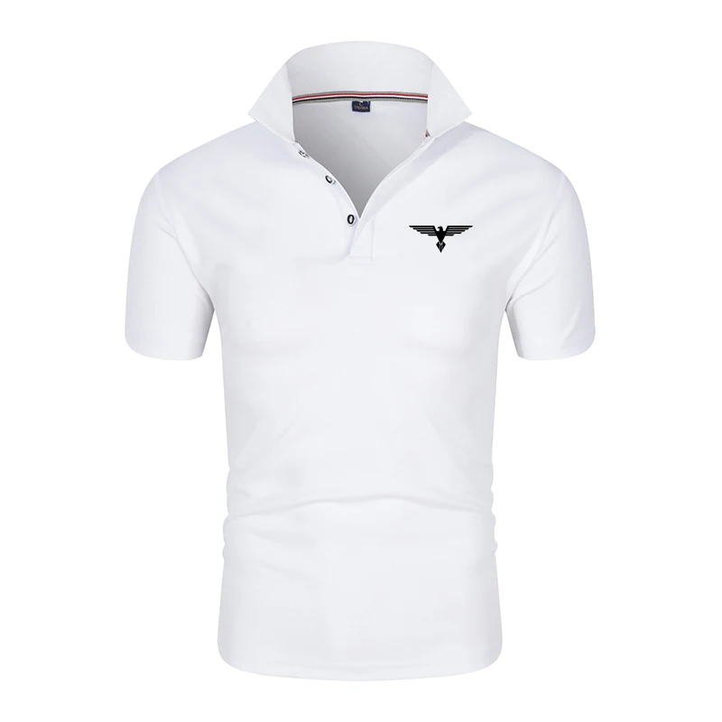 

Summer 2023 New Polo Shirt Summer Men Short Sleeve Turn-over Collar Slim Tops Casual Breathable Solid Color Shirt Male Polos Top