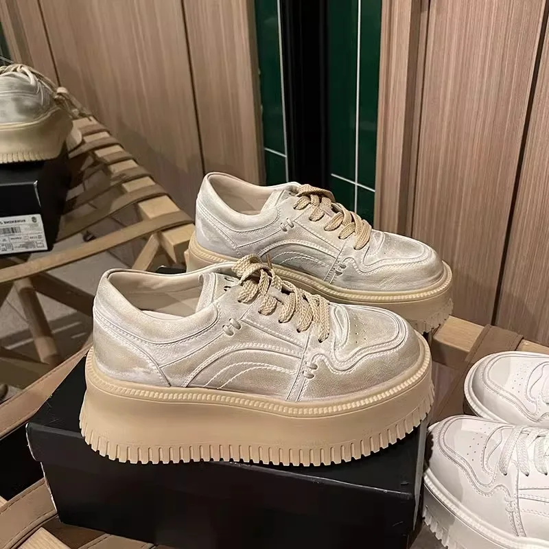 Кроссовки женские в стиле ретро повседневная Уличная обувь на шнуровке дышащие