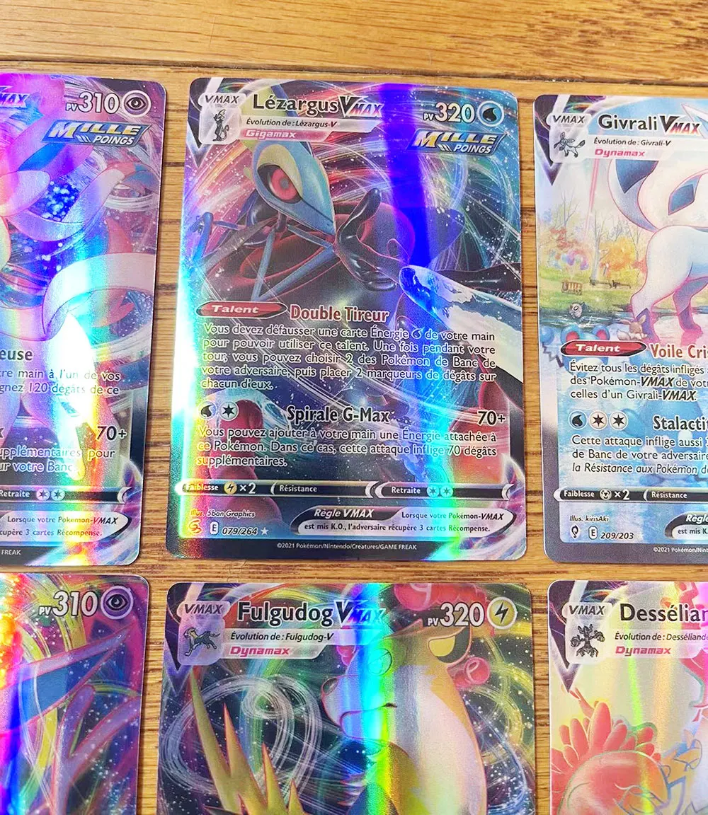 Карты Покемон во французских буквах Charizard Arceus Vstar Vmax GX MEGA V-union детский подарок игра