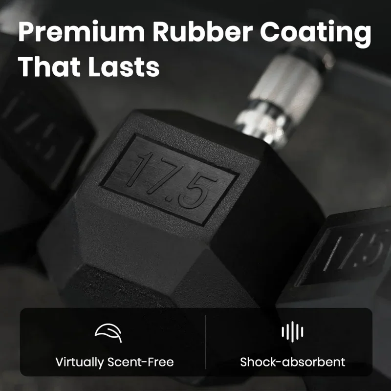 LIONSCOOL резиновые шестигранные гантели в паре или одинарных вес для гантелей с