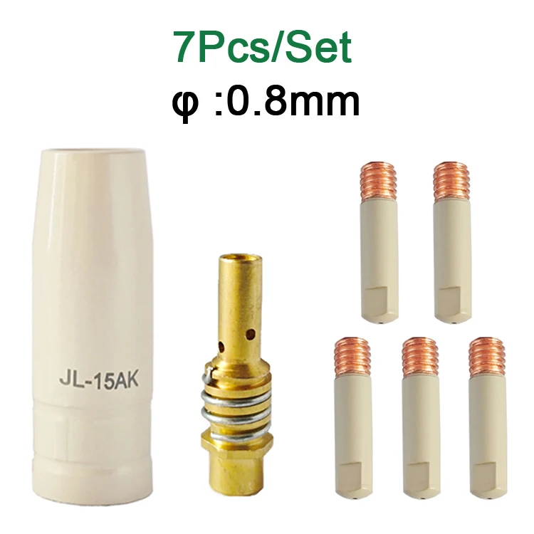 

15AK Mig Новое защитное сопло с антипригарным покрытием, сварочный шлак, европейский безвоздушный газовый пистолет, защитный рукав для машины