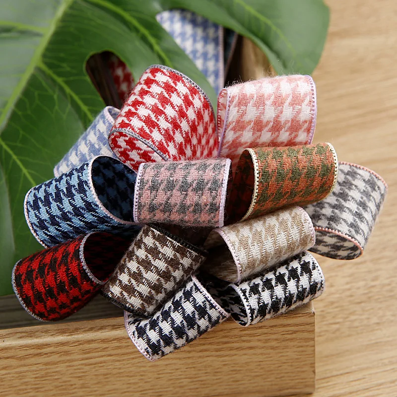 

kewgarden 25mm 38mm 1" 1.5" Plaid Ribbons DIY Hair Bows Accessories Handmade Tape Crafts Sewing Materials Gift Packing 10 Yards