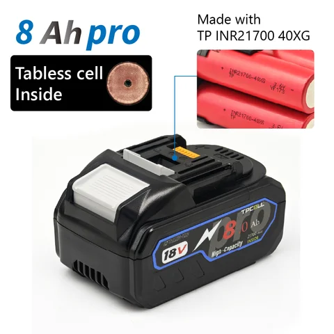 TPCELL BL1880 Li-Ion аккумулятор 18В 8/10 Ач для MKT