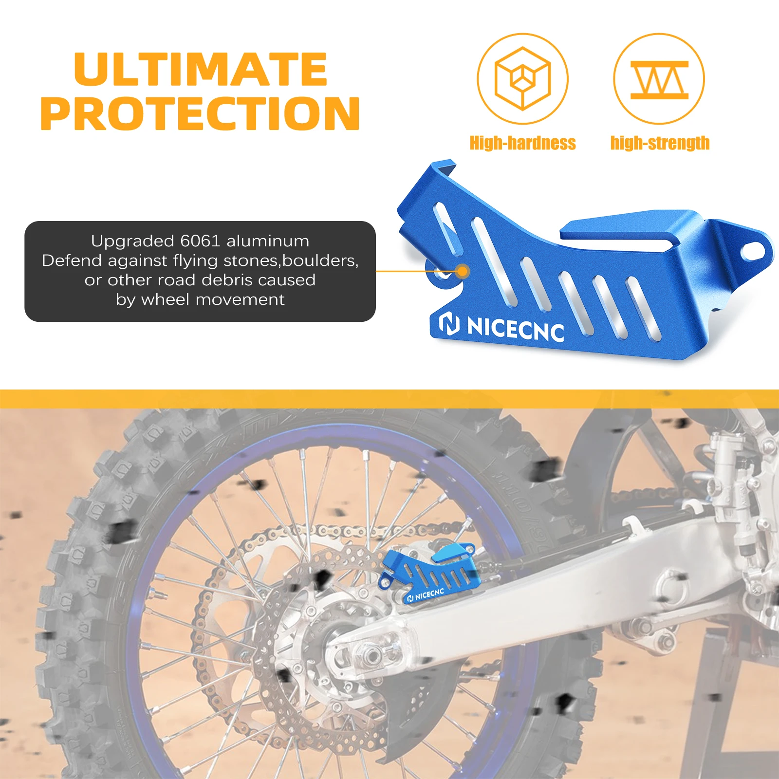 Защита заднего тормозного суппорта для Yamaha WR250F WR450F 2015-2023 YZ125 YZ250 2015-2021 YZ125X YZ250F YZ250FX