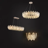 art deco crystal bubble dimmable led gold chandelier lighting lustre hanging lamps suspension luminaire lampen for living room