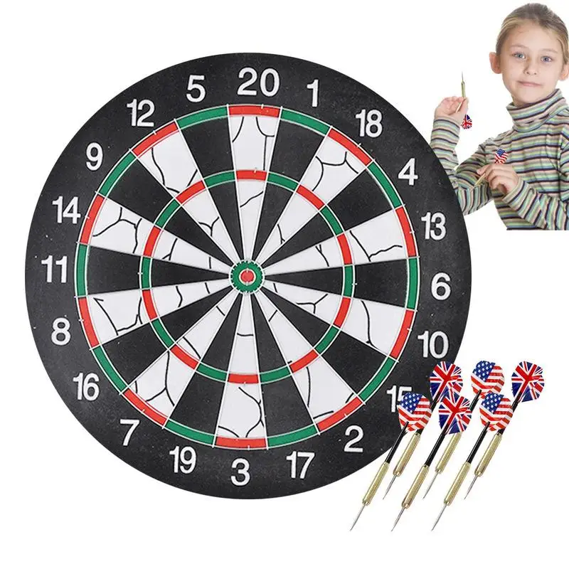 

Large Dart Board For Adults Darts And Target Toys Game Professional Dart Board With Steel Tip Darts Double Sided For Party Games