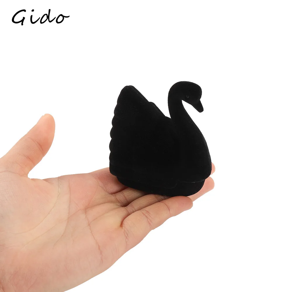 Бархатная коробка для ожерелья контейнеров и чехлов в форме лебедя 1 шт. |