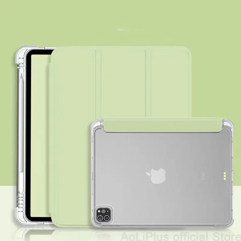 

For iPad Pro 12.9 Pro 11 Case 2021 2020 2018 with Pencil Holder Smart Cover for iPad Pro 12 9 11 inch Accessories Shell Funda