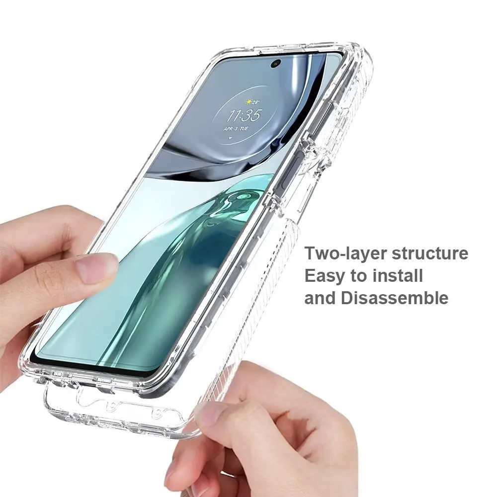 Прозрачный чехол HD для Motorola Moto G62, Женская Силиконовая задняя Сумка  для телефона, бампер для ПК, жесткий чехол с полной защитой для Moto G62 |  AliExpress